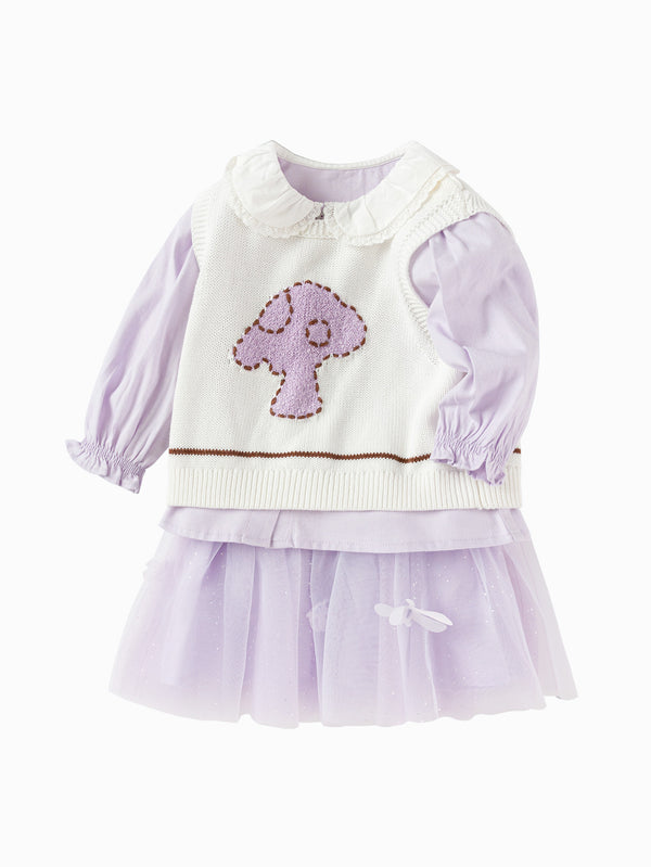 Balabala Baby Girl Long Sleeve Set - Violet