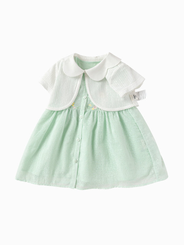 Balabala Baby Girl One-Pieces Dress - Pink Green