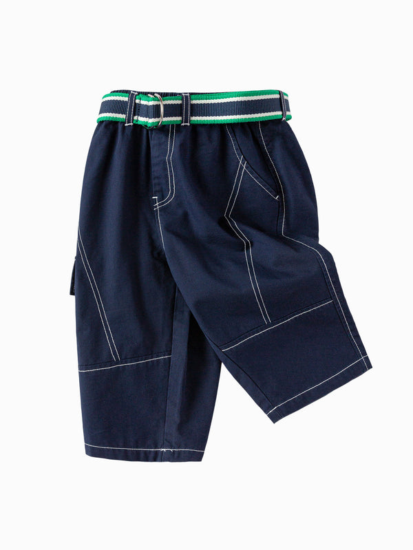 Balabala Toddler Boy Cropped Trousers - Blue Hue