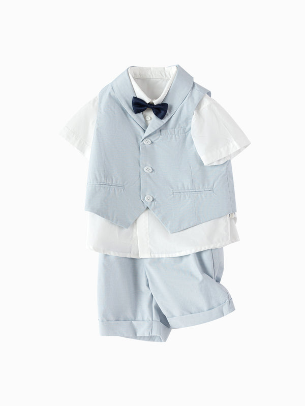 Balabala Toddler Boy Short Sleeve Suit - Blue Hue