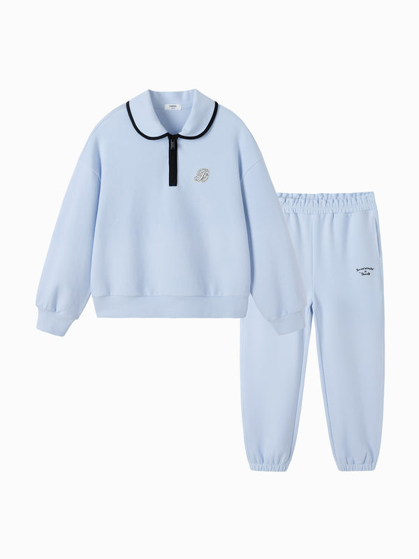 Balabala Kids Girl Long Sleeve Set - Ice Blue