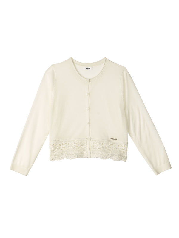 Balabala Kids Girl Sweater - White Hue