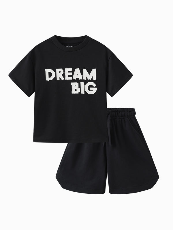 Balabala Kids Boy Short Sleeve Suit - Black Gray Hue