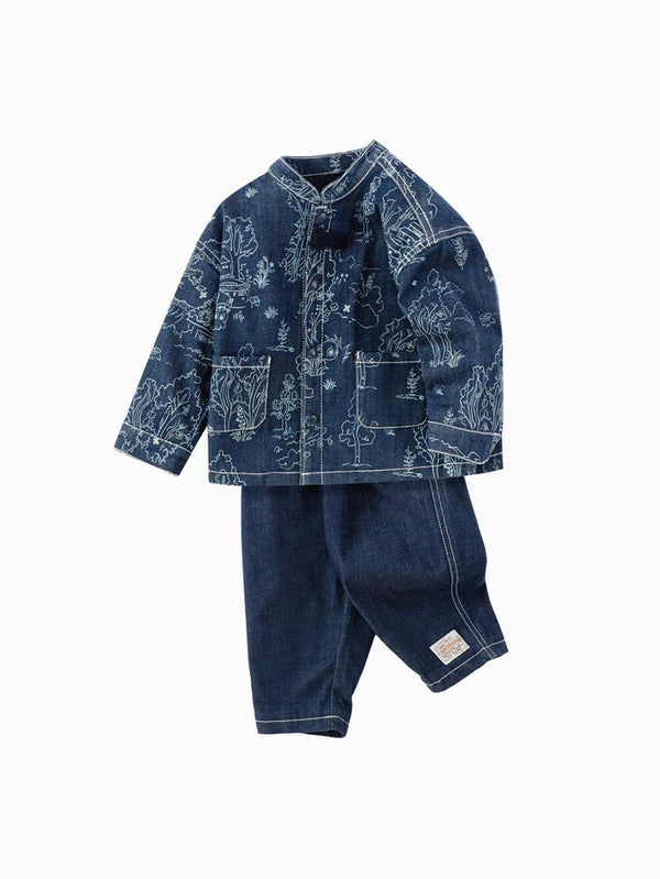 Balabala BABY BOY'S SET (2PCS) SHIRT & PANTS (Blue Hue)